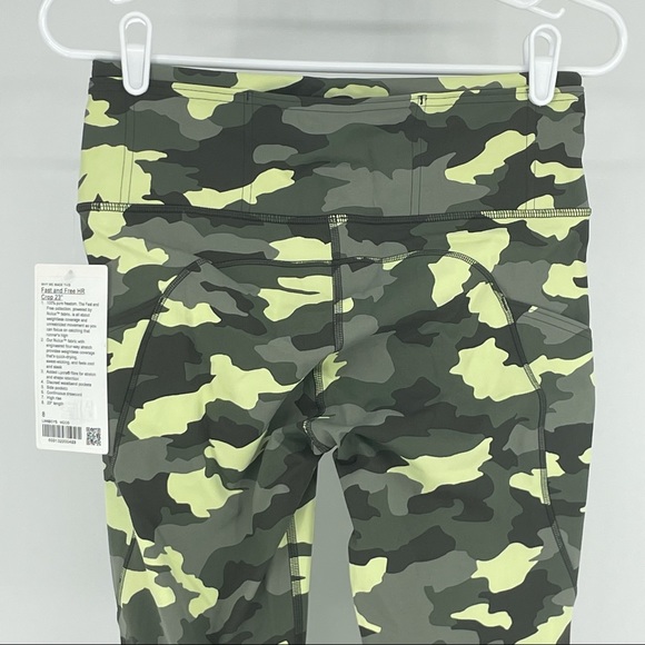 LULULEMON NWT FAST & FREE HIGH RISE CROP LEGGINGS 23” SIZE 0 - Picture 6 of 10